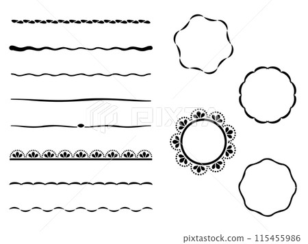 簡單易用的黑線套裝 115455986