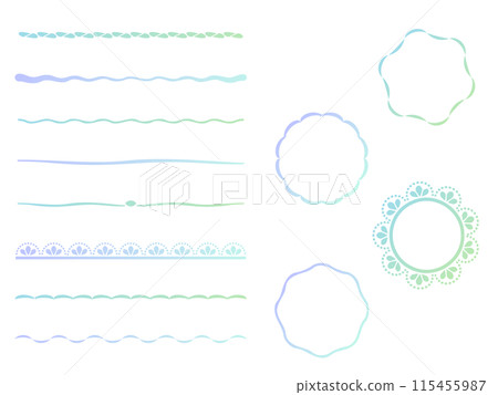 美麗的線條搭配清爽的藍色漸層。 115455987