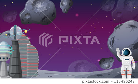Astronaut Exploring Alien Planet Astronaut Exploring Alien Planet 115456242