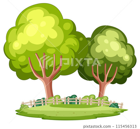 Peaceful Park with Trees 115456313