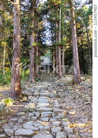 長野縣小布施町甘田藥師堂的石階 長野縣小布施町甘田藥師堂的石階 115457407