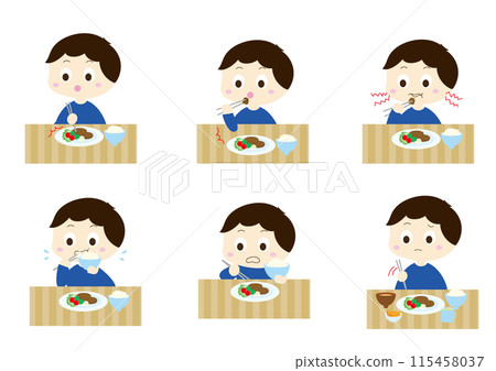 Food education, bad manners for kids set Food education, bad manners for kids set 115458037