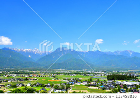 從池田町眺望大天陽山、有明山、垣山（長野縣池田町） [2024.6] 115458816