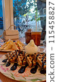Cake and ice cream 115458827