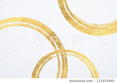 金色的筆觸，背景是移動的白色漆牆（抽象） 115458940