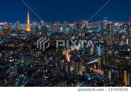 東京夜景，從惠比壽花園廣場眺望東京鐵塔 115459299