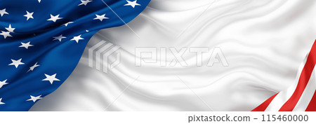 USA banner background design with copy space Independence day 3D render 115460000