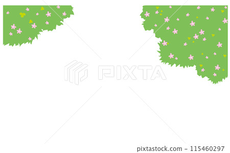 粉紅色的花草甸背景圖框 粉紅色的花草甸背景圖框 115460297
