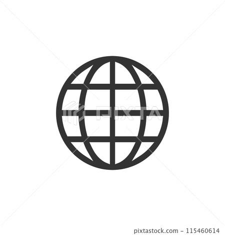 Earth icon flat 115460614