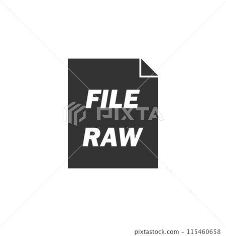 Raw icon flat Raw icon flat 115460658