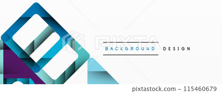 Business triangle and squares vector abstract background 115460679