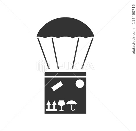 Aerial post delivery icon flat 115460716