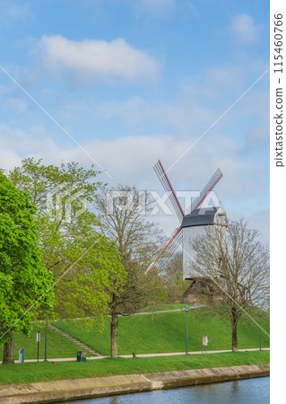 Belgium, Bruges, windmill, Bonne-Chière mill Belgium, Bruges, windmill, Bonne-Chière mill 115460766