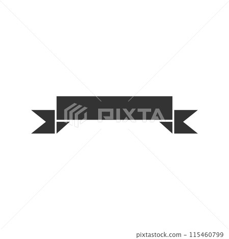 Ribbon icon flat - Stock Illustration [115460799] - PIXTA