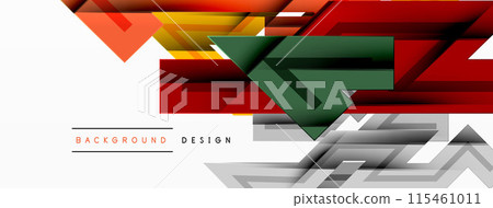 Dynamic lines geometric background. Vector Illustration For Wallpaper, Banner, Background, Card, Book Illustration, landing page 115461011