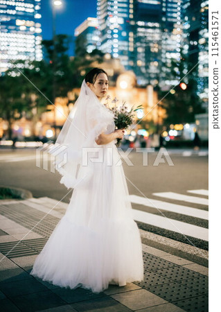 Tokyo Station at night and the bride Tokyo Station at night and the bride 115461571