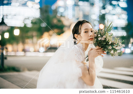 東京車站和新娘在晚上 東京車站和新娘在晚上 115461610