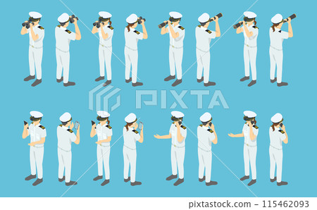 等軸圖:水手白色制服 3 等軸圖:水手白色制服 3 115462093