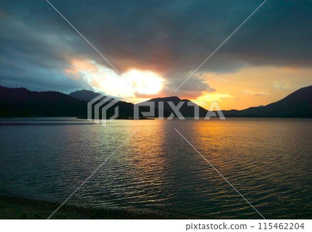 sunset over the sea sunset over the sea 115462204