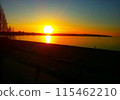 sunset on the sea and beach 115462210