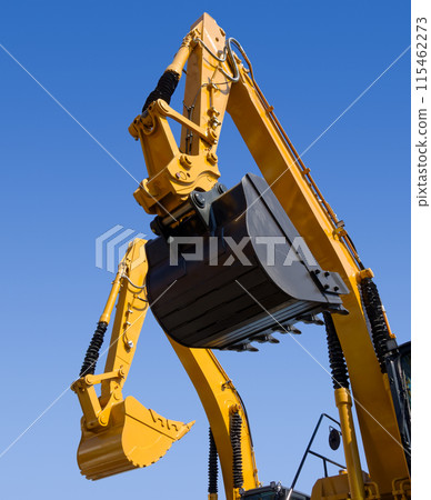 Scoop and hydraulic arm of an excavator Scoop and hydraulic arm of an excavator 115462273