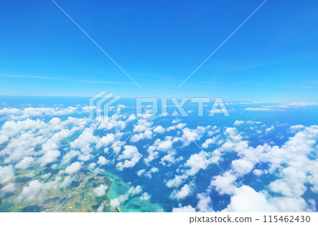 沖繩宮古島 藍天碧海的鳥瞰圖 115462430