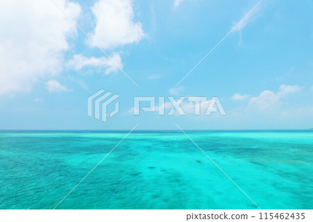 Okinawa Miyakojima Summer blue sky and sea 115462435