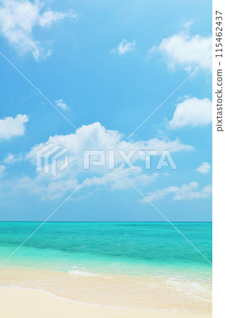 沖繩夏日的藍天和池間島的大海 115462437