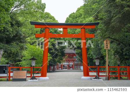 Kyoto Shimogamo Shrine Tadasu no Mori ~ Second Torii ~ Tower Gate 115462593