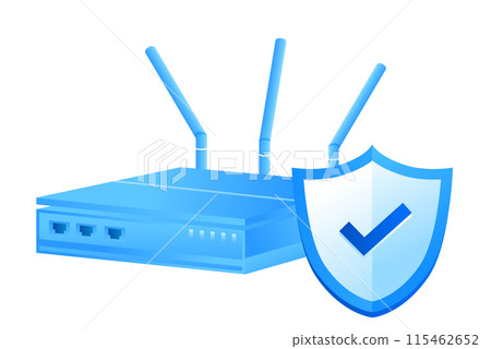 Wifi, router, security illustration material 115462652