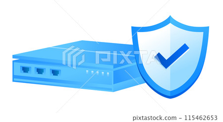 Wifi, router, security illustration material 115462653
