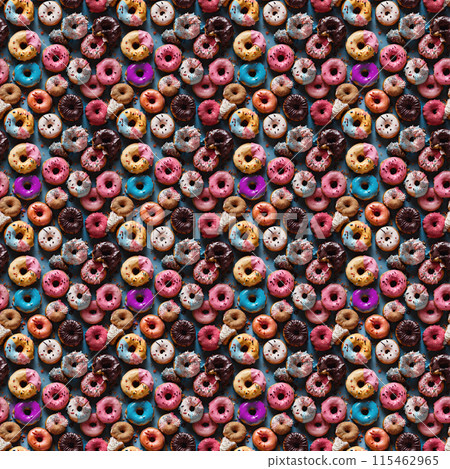 delicious Donuts seamless tiling 115462965
