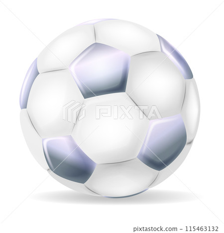 Soccer ball realistic 3d design style. Mockup of sports elements isolated on white background. Sport layout design. Vector illustration EPS10 115463132