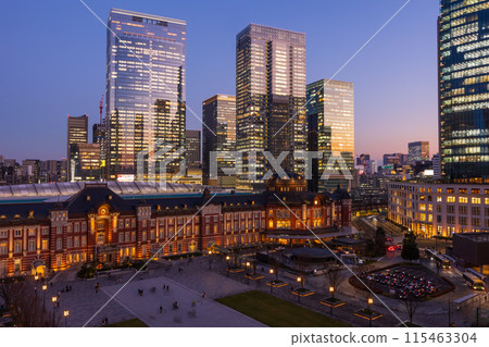 Tokyo night view Tokyo Station 115463304