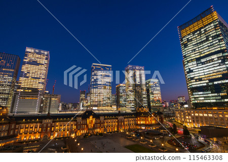 Tokyo night view Tokyo Station Tokyo night view Tokyo Station 115463308