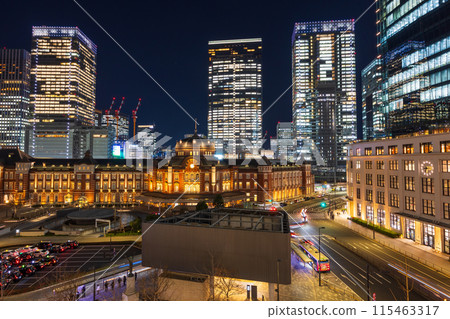 Tokyo night view Tokyo Station Tokyo night view Tokyo Station 115463317