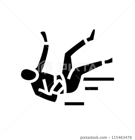 fall household injury accident glyph icon vector illustration 115463478