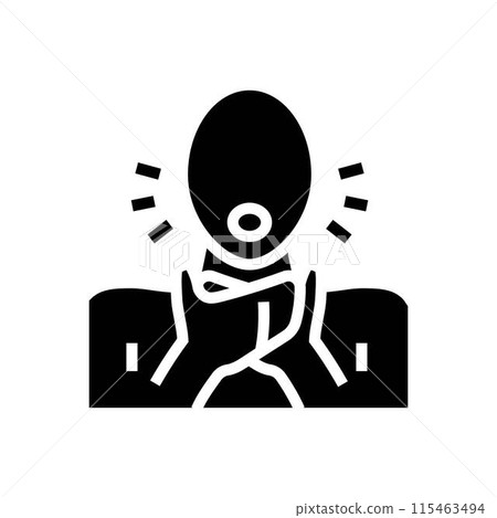 choking household injury accident glyph icon vector illustration 115463494