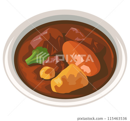 燉牛肉配大切胡蘿蔔和大塊土豆 115463536