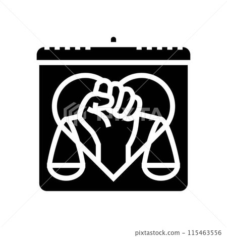 tolerance international day glyph icon vector illustration 115463556