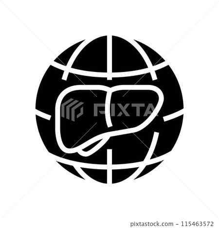 heart world day glyph icon vector illustration 115463572