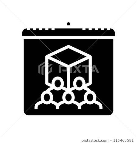 cooperatives international day glyph icon vector illustration 115463591