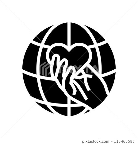 eradication of poverty international day glyph icon vector illustration 115463595