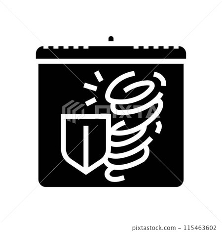 disaster reduction international day glyph icon vector illustration 115463602