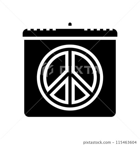 non violence international day glyph icon vector illustration non violence international day glyph icon vector illustration 115463604