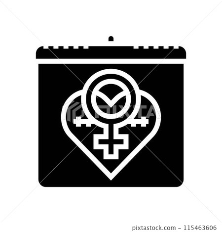 zero tolerance for female genital mutilation glyph icon vector illustration 115463606