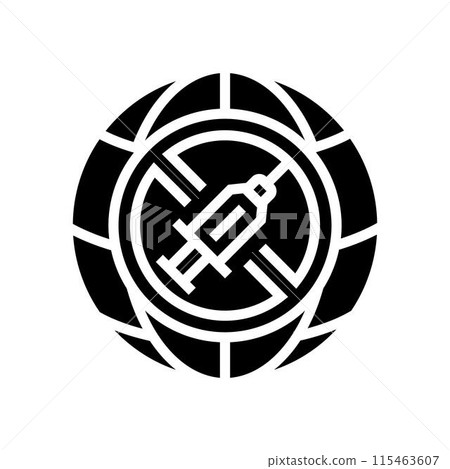 against drug abuse international day glyph icon vector illustration against drug abuse international day glyph icon vector illustration 115463607