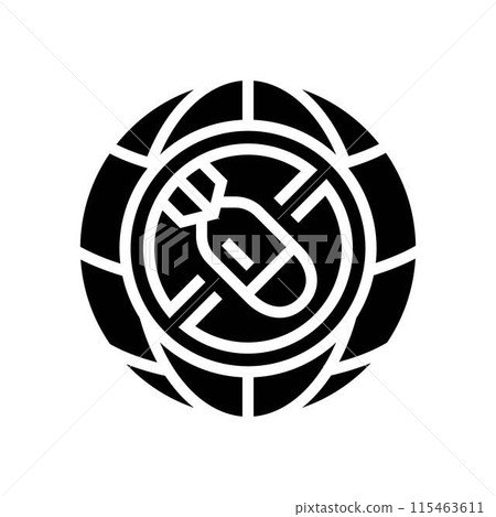 preventing exploitation environment in war glyph icon vector illustration 115463611