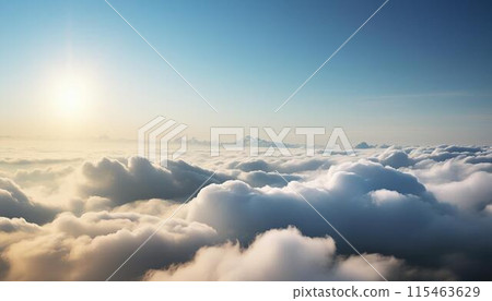 【風景】雲海、晴空【背景素材】 【風景】雲海、晴空【背景素材】 115463629