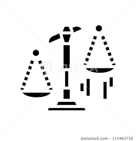 scales tipping favor progress glyph icon vector illustration scales tipping favor progress glyph icon vector illustration 115463718